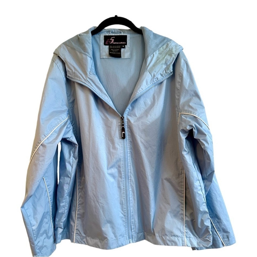 i5 APPAREL, WOMENS,LIGHTWEIGHT, ZIP UP, HOODED, WINDBREAKER, RAIN JACKET.SIZE 1X